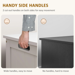 HOMCOM HOMCOM Storage Chest Bench Large White MDF With Two Safety Hinges For Living Room - Storage Box