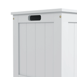 HOMCOM HOMCOM Storage Chest Bench Large White MDF With Two Safety Hinges For Living Room - Storage Box