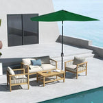 Outsunny Rectangular Market Umbrella 2 x 3 Meter with Crank Handle for Outdoor Patio Use by Outsunny