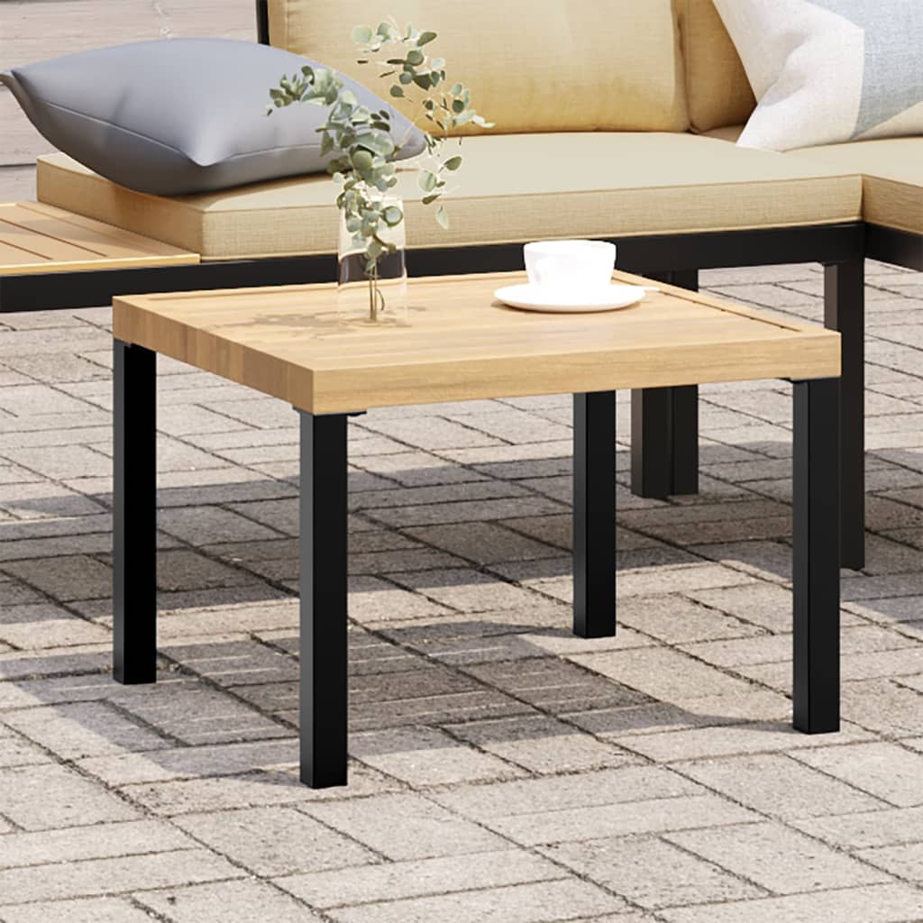 VidaXL Garden Coffee Table 55x55x39.5 cm Powder Coated Steel Weather Resistant Outdoor Patio