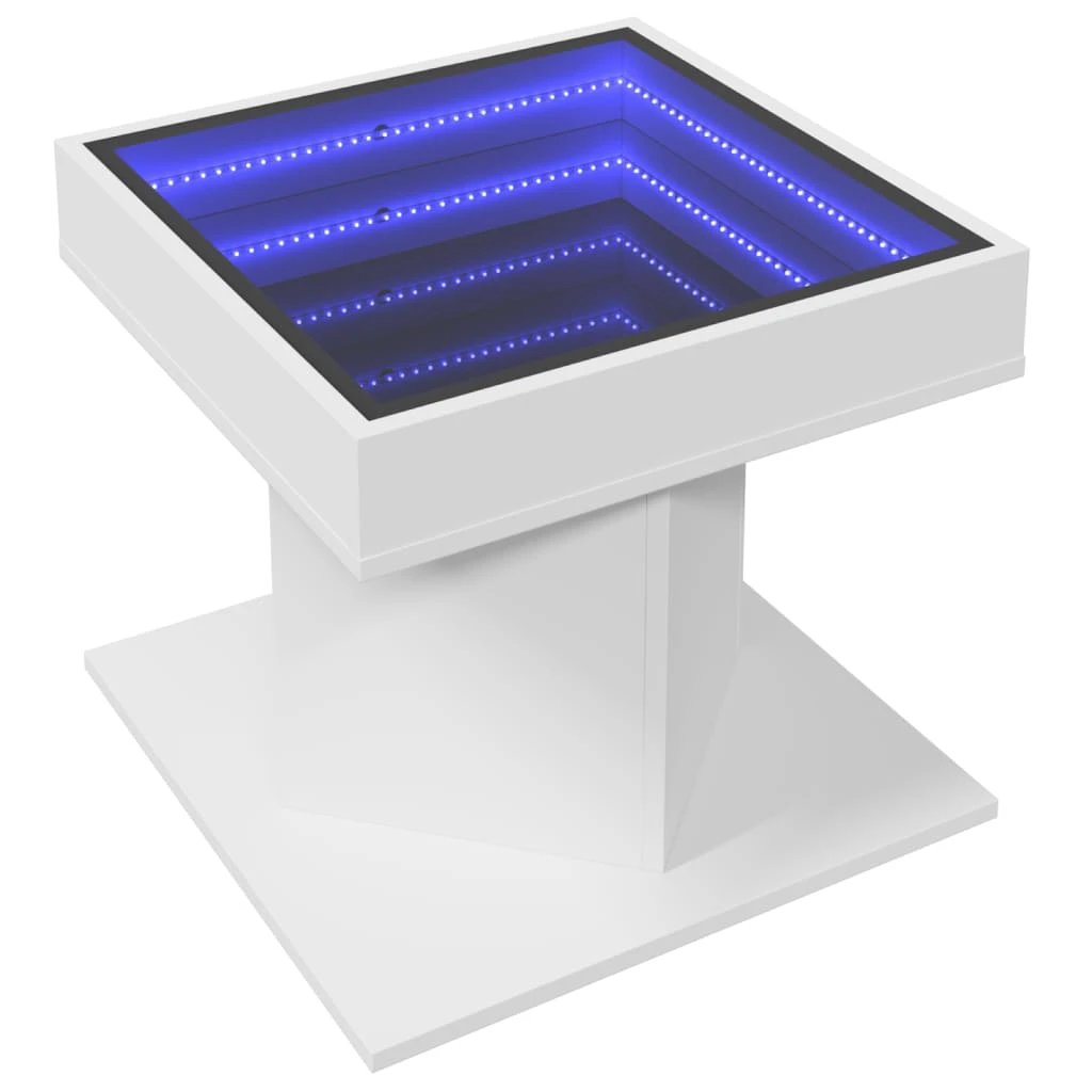 vidaXL vidaXL Coffee Table 50x50x45 cm With LED Infinity Mirror For Modern Living Rooms - Coffee Table