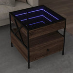 VidaXL Coffee Table 50x50x51 Cm Infinity LED Mirror RGB Living Room Accent For Modern Living Rooms by vidaXL