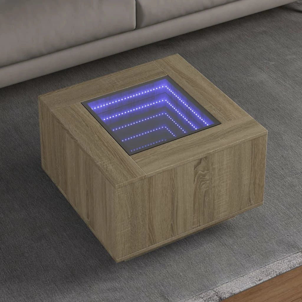 vidaXL vidaXL Coffee Table 60x60x40 cm LED Infinity Mirror For Modern Living Rooms And Interiors - Coffee Table