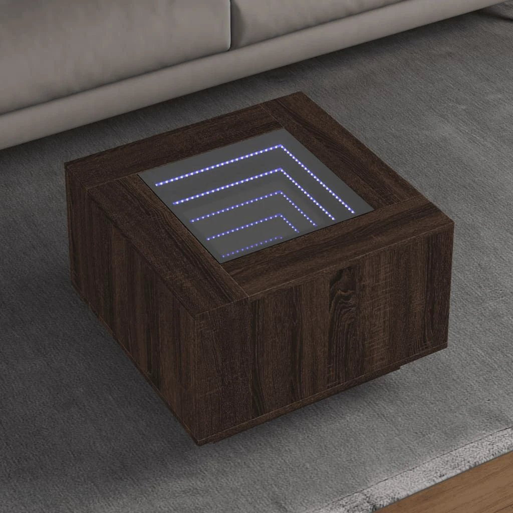 vidaXL vidaXL Coffee Table 60x60x40 cm LED Infinity Mirror For Modern Living Rooms And Interiors - Coffee Table