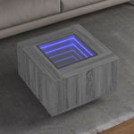 vidaXL Coffee Table 60x60x40 cm LED Infinity Mirror For Modern Living Rooms And Interiors by vidaXL