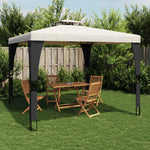 vidaXL vidaXL Gazebo with Double Roof Cream 2.98x2.98 m Steel - Gazebos