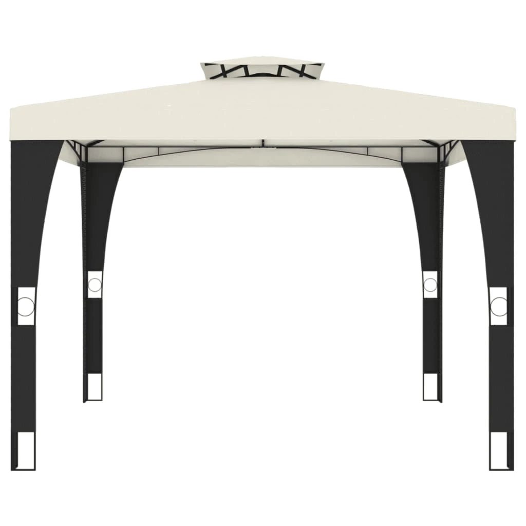 vidaXL vidaXL Gazebo with Double Roof Cream 2.98x2.98 m Steel - Gazebos