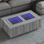 vidaXL Coffee Table 60x60x40 cm LED Infinity Mirror For Modern Living Rooms And Interiors by vidaXL