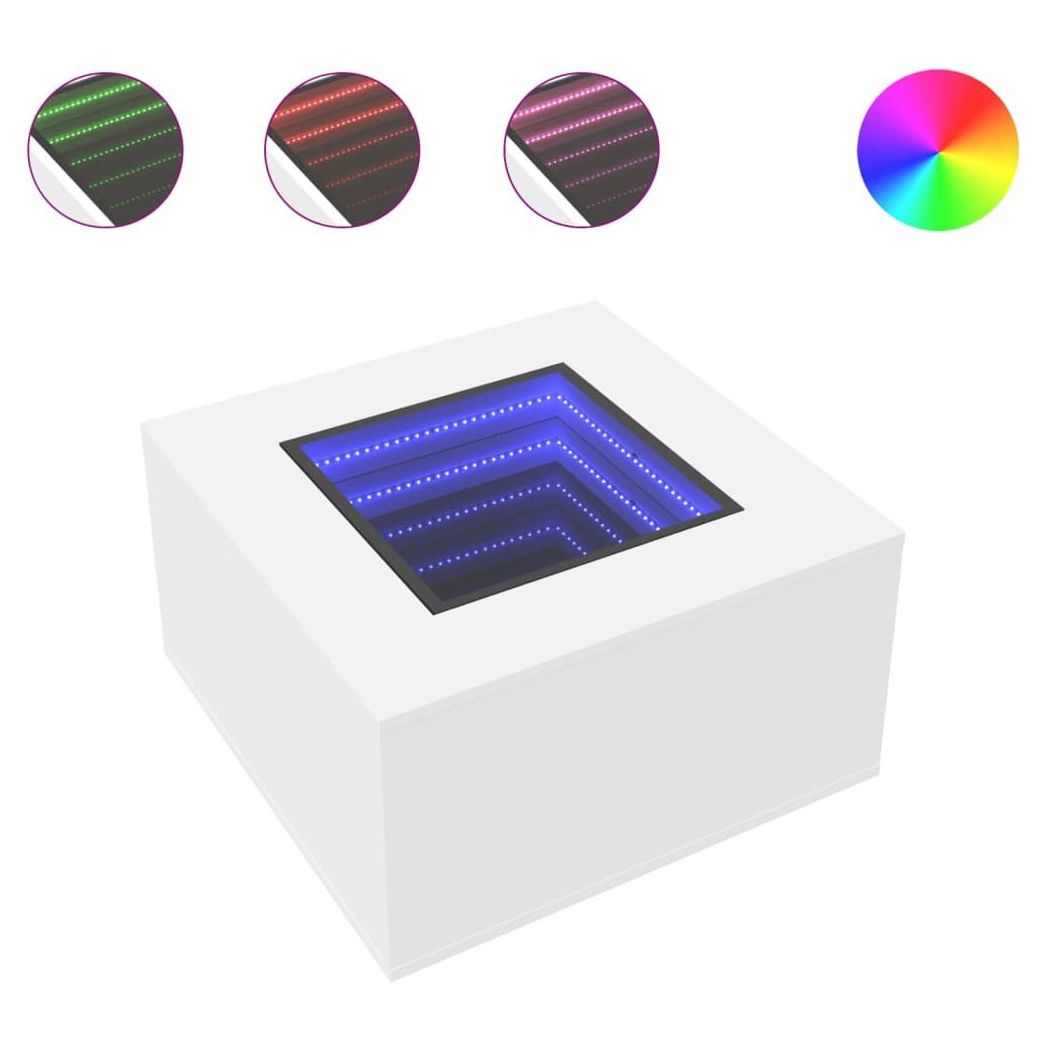 vidaXL vidaXL Coffee Table 60x60x40 cm LED Infinity Mirror For Modern Living Rooms And Interiors - Coffee Table