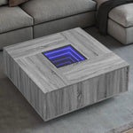 vidaXL Coffee Table 60x60x40 cm LED Infinity Mirror For Modern Living Rooms And Interiors by vidaXL