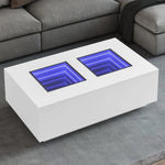 vidaXL Coffee Table 60x60x40 cm LED Infinity Mirror For Modern Living Rooms And Interiors by vidaXL