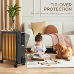 HOMCOM Oil Filled Radiator 9 Fin 3 Heat For Home by HOMCOM