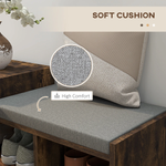 HOMCOM Upholstered Entryway Shoe Bench With Storage Drawer Distressed Finish Compact Hallway Organizer by HOMCOM