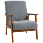 HOMCOM Armchair Wide Seat Boucle Fabric Living Room by HOMCOM