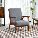 HOMCOM Armchair Wide Seat Boucle Fabric Living Room by HOMCOM