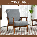 HOMCOM Armchair Wide Seat Boucle Fabric Living Room by HOMCOM