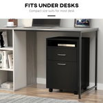 HOMCOM Filing Cabinet 60cm Open Shelf Home Office by HOMCOM