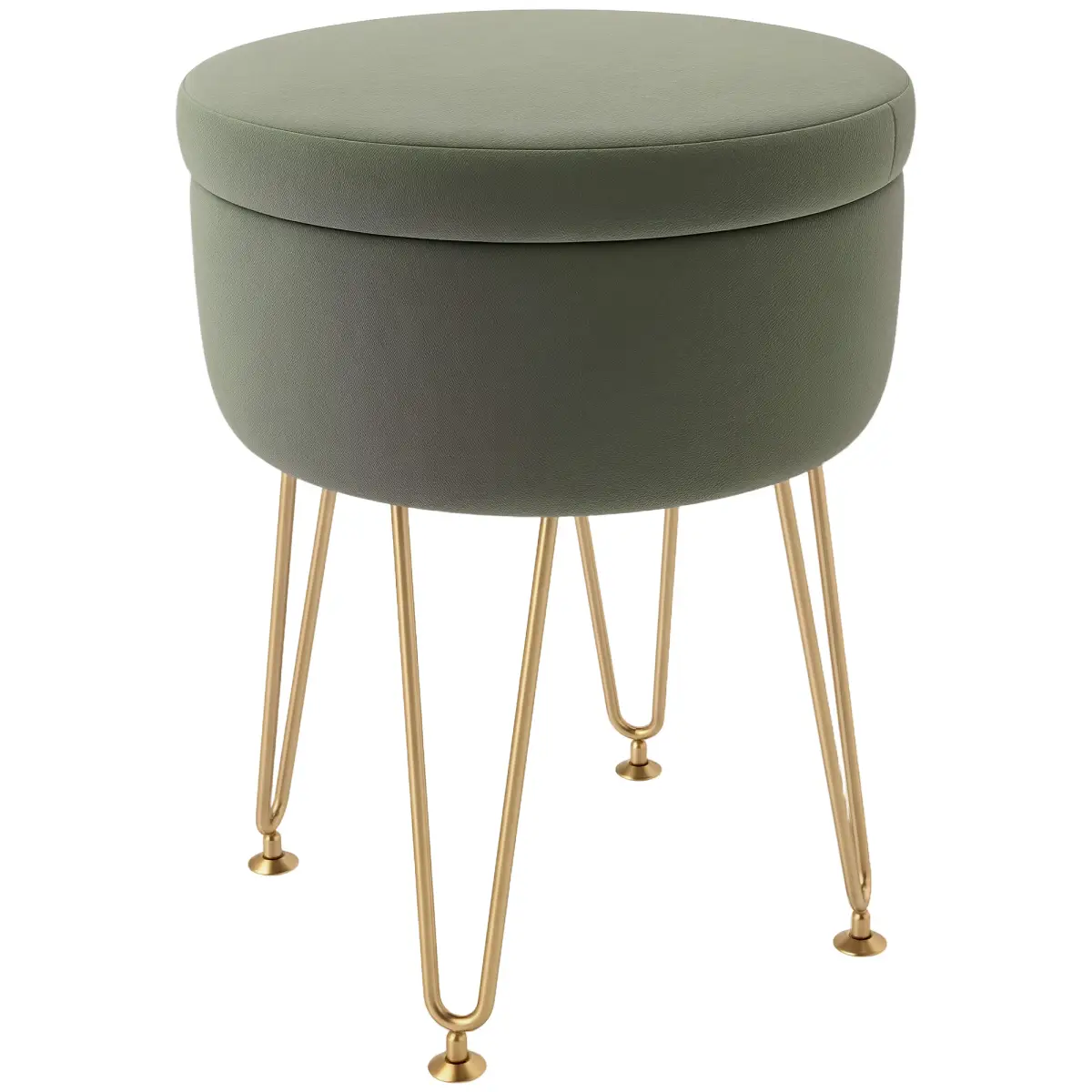 HOMCOM HOMCOM 5L Velvet Footstool with Removable Lid for Bedroom - Footstool