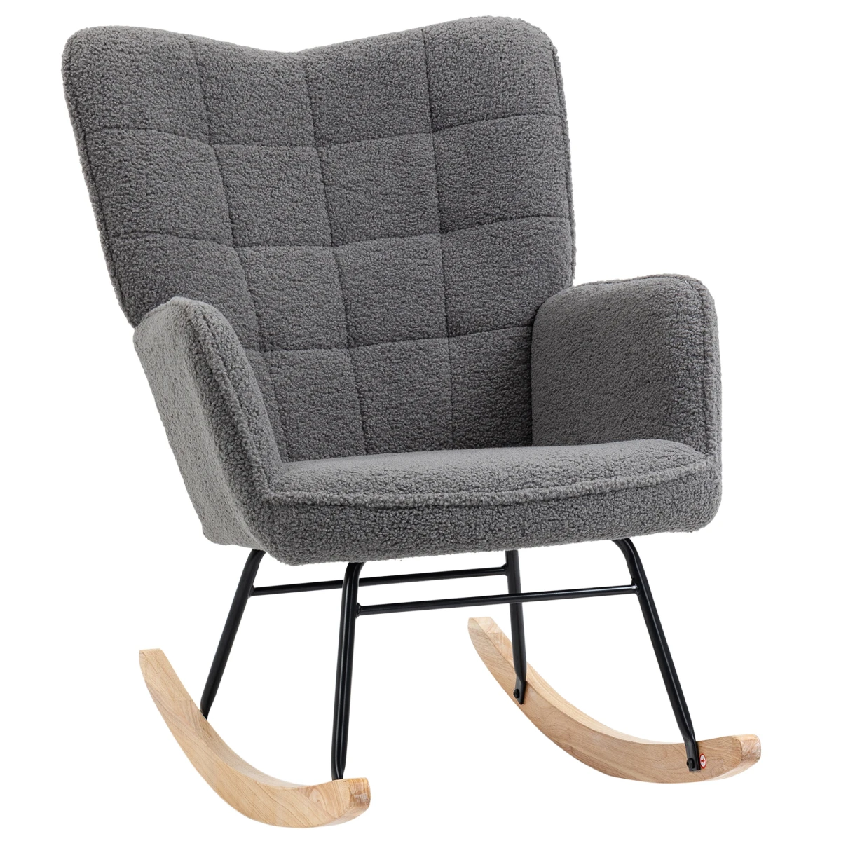 HOMCOM HOMCOM Wingback Rocker Plush Nursing - Accent Chair