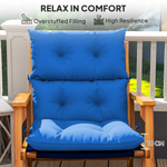 Outsunny Outsunny Adirondack Chair Cushion Rocking Chair Cushion w/ Ties - Sun Lounger