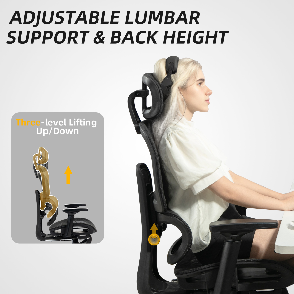 Homcom Ergonomic Office Chair Adjustable 3D Armrests Home with 135° recline and removable headrest for home offices.