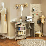 HOMCOM Folding Sewing Table Wide Drop Leaf For Crafters by HOMCOM