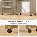 HOMCOM Folding Sewing Table Wide Drop Leaf For Crafters by HOMCOM