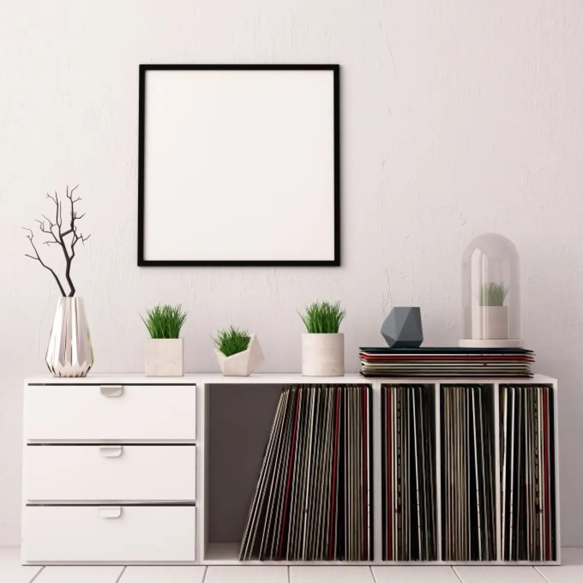N/A Foil Wrapped MDF Picture Photo Frame Fitted with Perspex Plexiglass, White Frame - Photo Frame