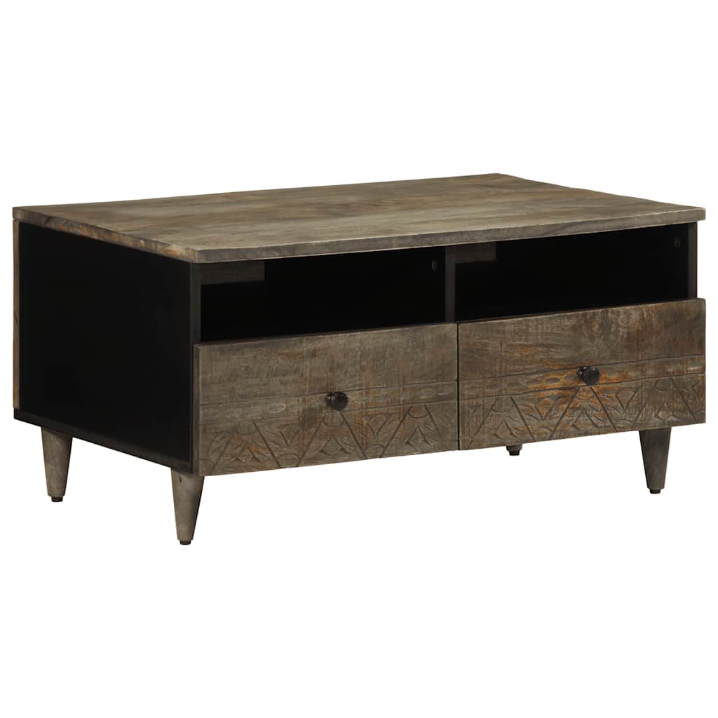 VidaXL Coffee Table 80x54x40 cm Solid Mango Wood with Rustic Finish for Living Room Decor - vidaXL - Home Symphony