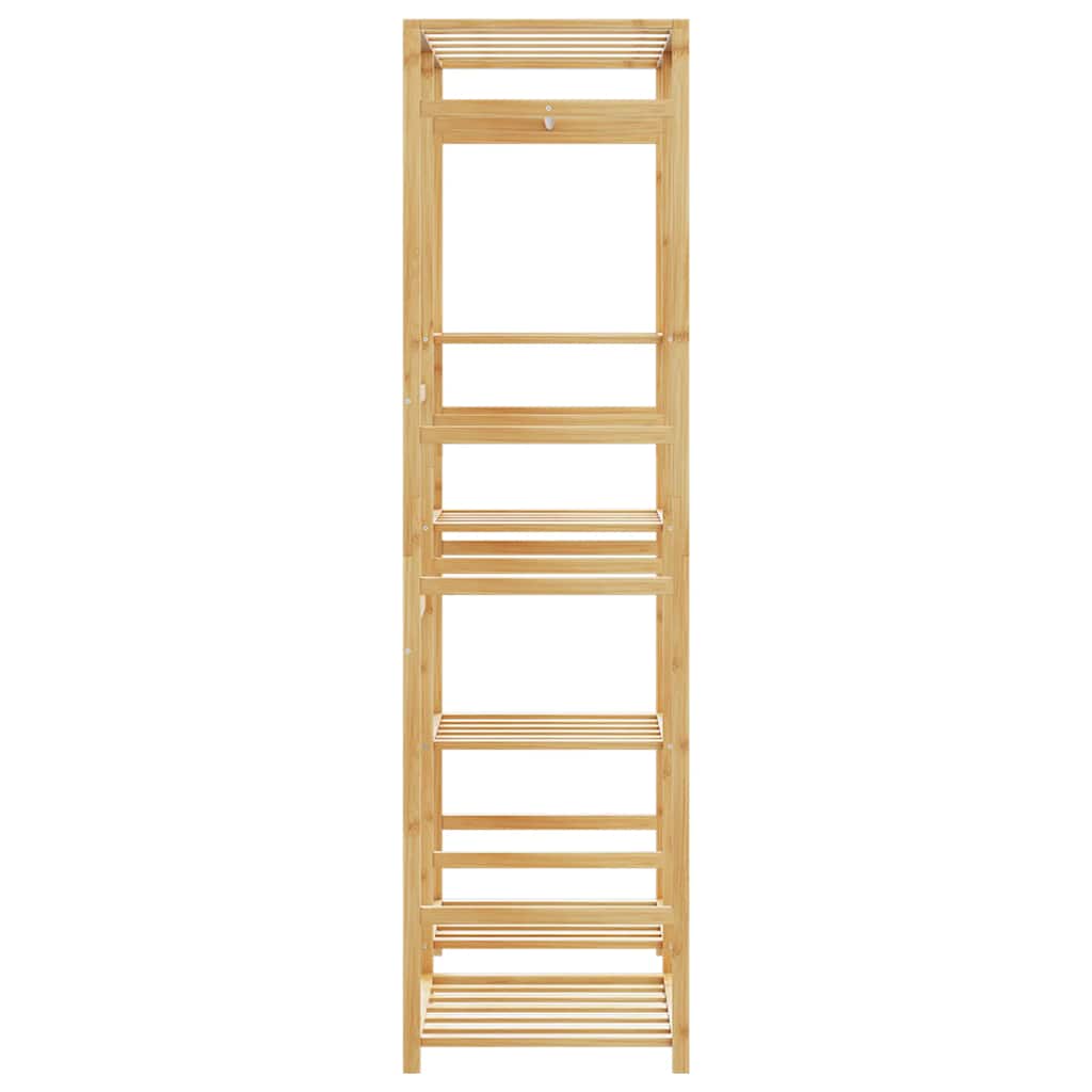 vidaXL Bamboo Clothes Rack With Shelves 100x50x184.5 cm Durable Water Resistant For Home Laundry Organization - vidaXL - Home Symphony
