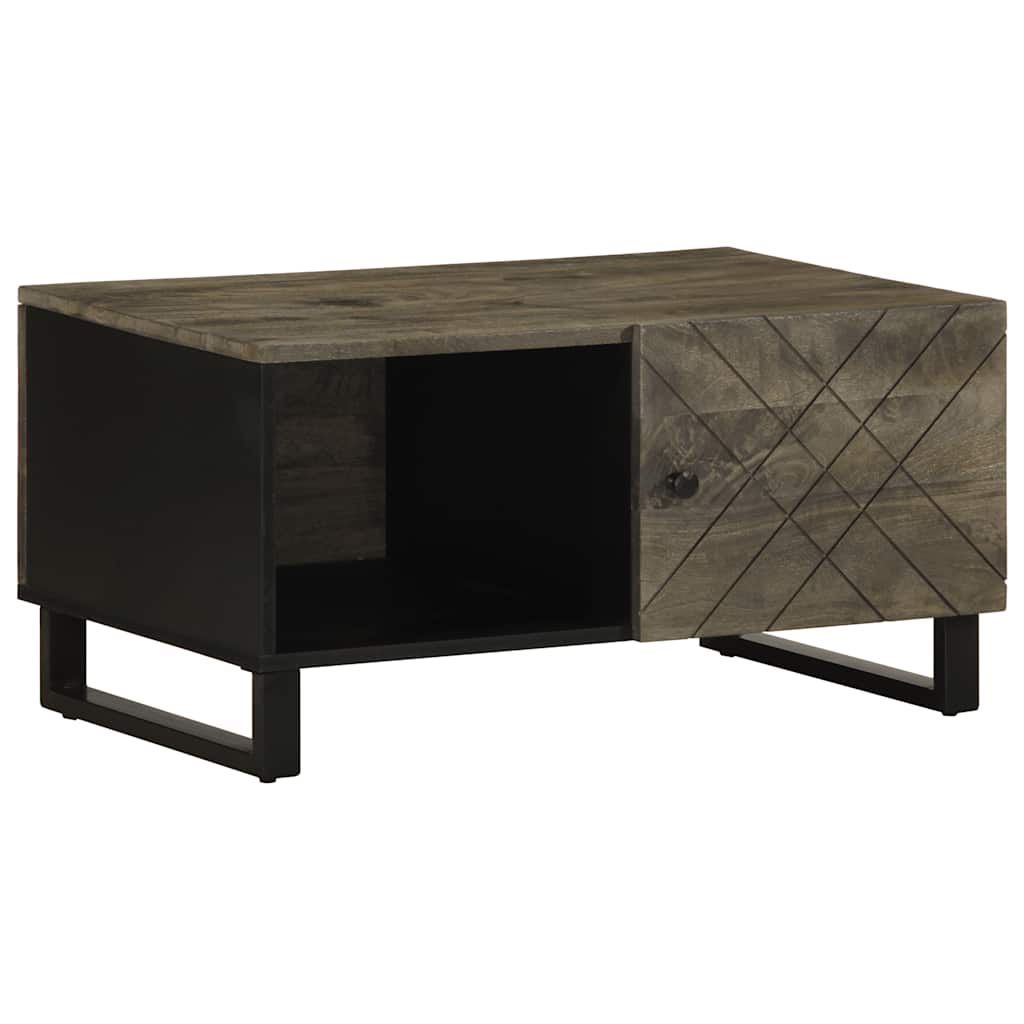 VidaXL Coffee Table 80x50x40 cm Solid Mango Wood Black Durable Finish for Living Room - vidaXL - Home Symphony