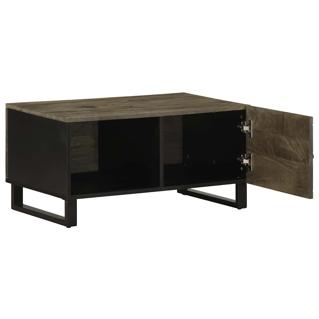 VidaXL Coffee Table 80x50x40 cm Solid Mango Wood Black Durable Finish for Living Room - vidaXL - Home Symphony