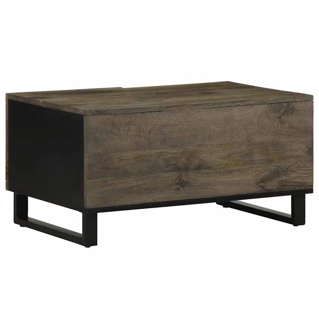 VidaXL Coffee Table 80x50x40 cm Solid Mango Wood Black Durable Finish for Living Room - vidaXL - Home Symphony
