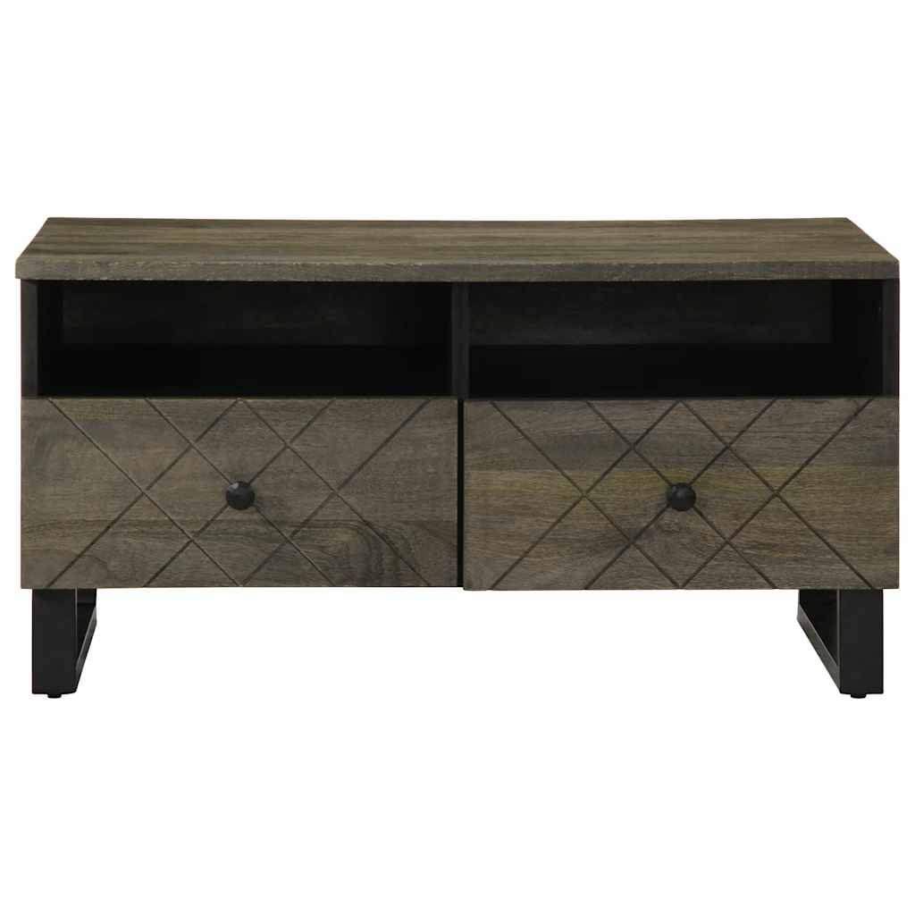 VidaXL Coffee Table 80x54x40 cm Solid Mango Wood Black Finish For Living Room Decor - vidaXL - Home Symphony