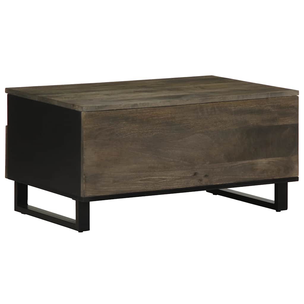 VidaXL Coffee Table 80x54x40 cm Solid Mango Wood Black Finish For Living Room Decor - vidaXL - Home Symphony
