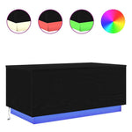 VidaXL Coffee Table 90x50x40 cm With LED Lights Black Oak For Modern Living Rooms by vidaXL
