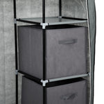 HOMCOM Homcom Fabric Wardrobe Compact With 2 Drawers For Dorms - Wardrobe