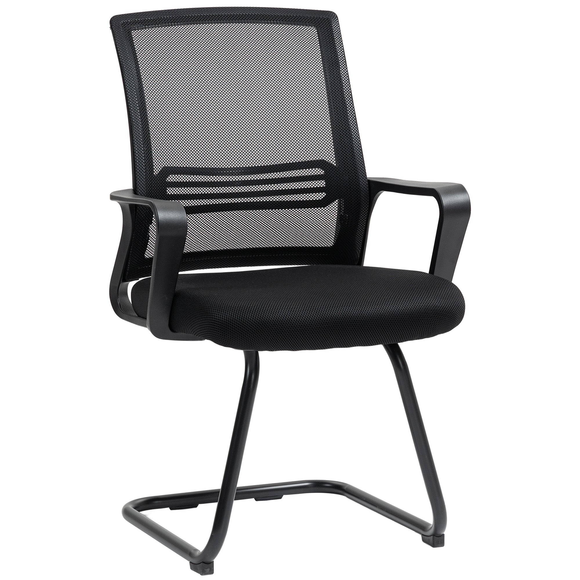 HOMCOM Meeting Chair Standard Ergonomic Support For Office with breathable mesh back and padded seat.