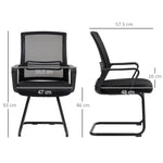 HOMCOM Meeting Chair Standard Ergonomic Support For Office with breathable mesh back and ergonomic backrest