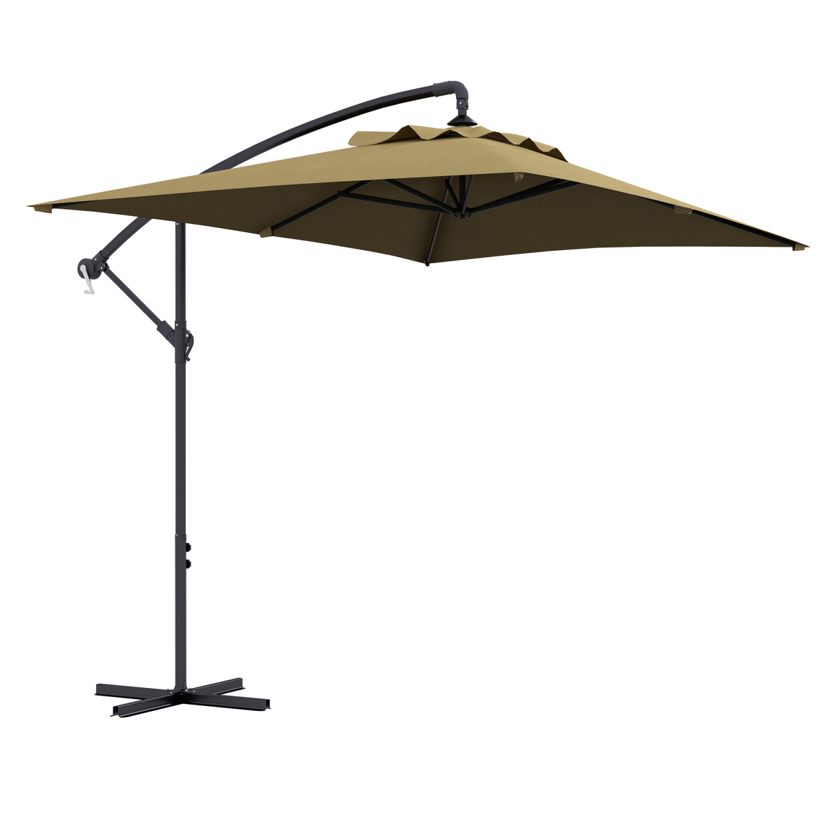 Outsunny Outsunny 3 m Cantilever Parasol with Cross Base, Crank Handle - Parasol