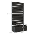 Outsunny Outsunny Raised Garden Bed Trellis Planter Box Black - Planters