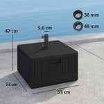 Outsunny Outsunny Garden Parasol Base, Sand/Water Filled Garden Umbrella Stand, Black - Parasol