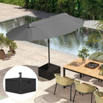 Outsunny Outsunny Garden Parasol Base, Sand/Water Filled Garden Umbrella Stand, Black - Parasol