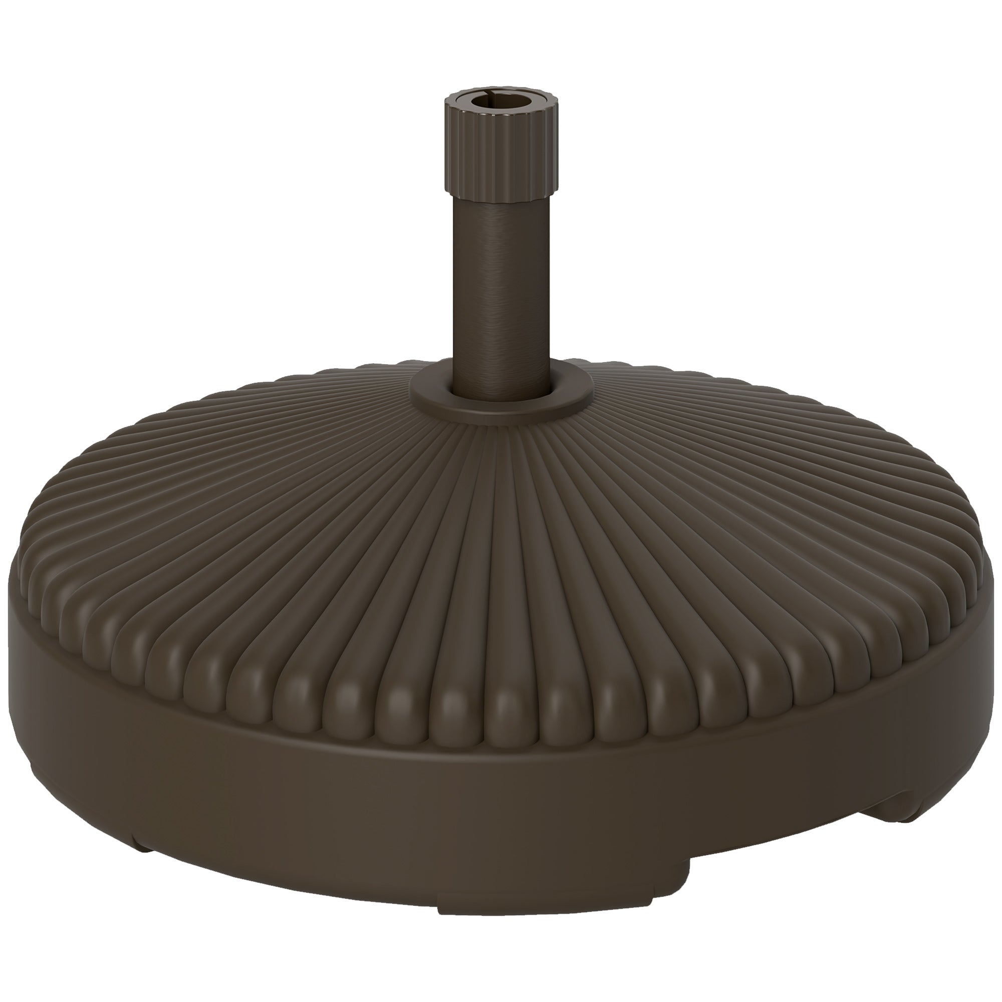 Outsunny Outsunny Garden Parasol Base, 28kg Sand Filled, 23kg Water Filled, Brown - Parasol