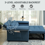 HOMCOM Homcom Sofa Bed Two Seater Click Clack For Living Room - Sofa Bed