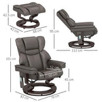 HOMCOM HOMCOM Massage Recliner Chair with Footstool and Adjustable Backrest for Ultimate Relaxation and Comfort - Recliner