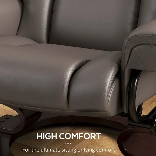HOMCOM HOMCOM Massage Recliner Chair with Footstool and Adjustable Backrest for Ultimate Relaxation and Comfort - Recliner