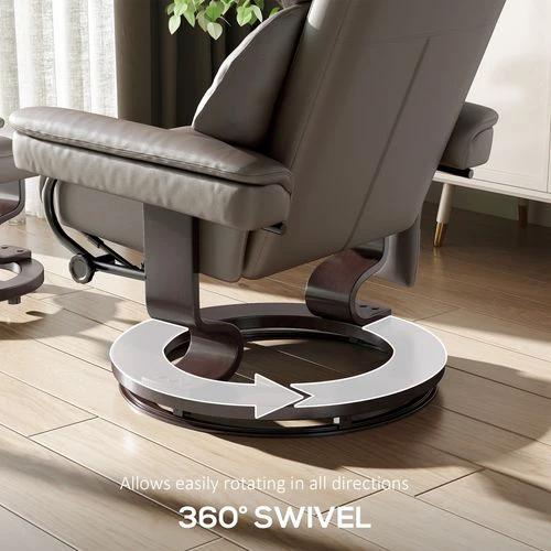 HOMCOM HOMCOM Massage Recliner Chair with Footstool and Adjustable Backrest for Ultimate Relaxation and Comfort - Recliner