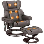 HOMCOM HOMCOM Massage Recliner Chair with Footstool and Adjustable Backrest for Ultimate Relaxation and Comfort - Recliner