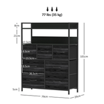 HOMCOM 7 Drawer Dresser Tall With Shelves Bedroom by HOMCOM
